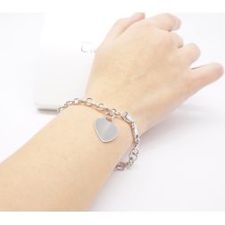 Bracciale Heart oro bianco foto indossata