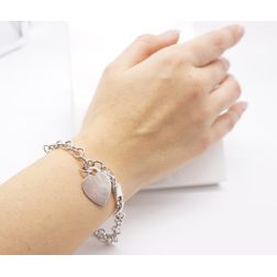 Bracciale Heart oro bianco foto indossata