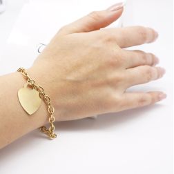 Bracciale Heart oro giallo foto indossata