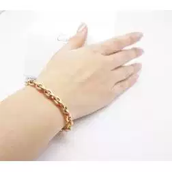 Bracciale Rolò oro rosa foto indossata donna