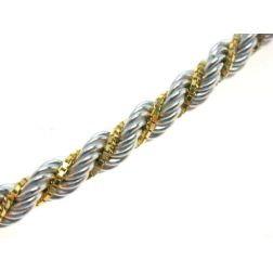 Collana corda oro bianco e veneta oro giallo