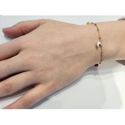 Bracciale Cuore Luna Stella smaltate foto indossata