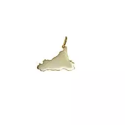 Ciondolo Sicilia in Oro Giallo Liscio - Piccolo spessore 0.4mm
