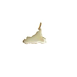 Small Plain Sicily Charm in 18kt yellow gold thickness 0.4mm