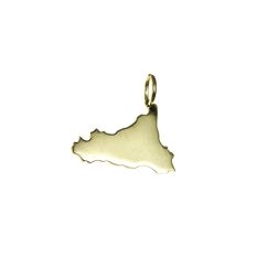 Small Plain Sicily Charm in 18kt yellow gold thickness 0.4mm