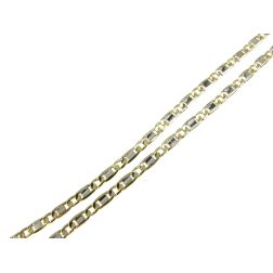 Collana Traversino rettangolare bicolore 50 cm