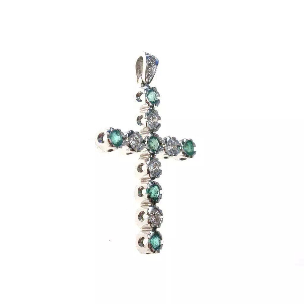 Croce con Diamanti e Smeraldi
