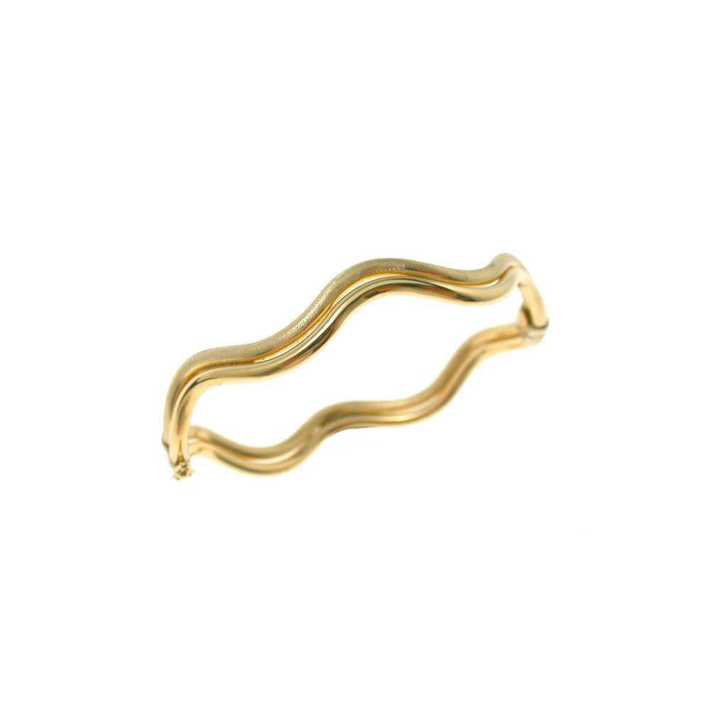 Bracciale Rigido Due Fili in Oro Giallo