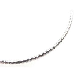 Bracciale semirigido sottile flessibile in oro bianco 1.30mm