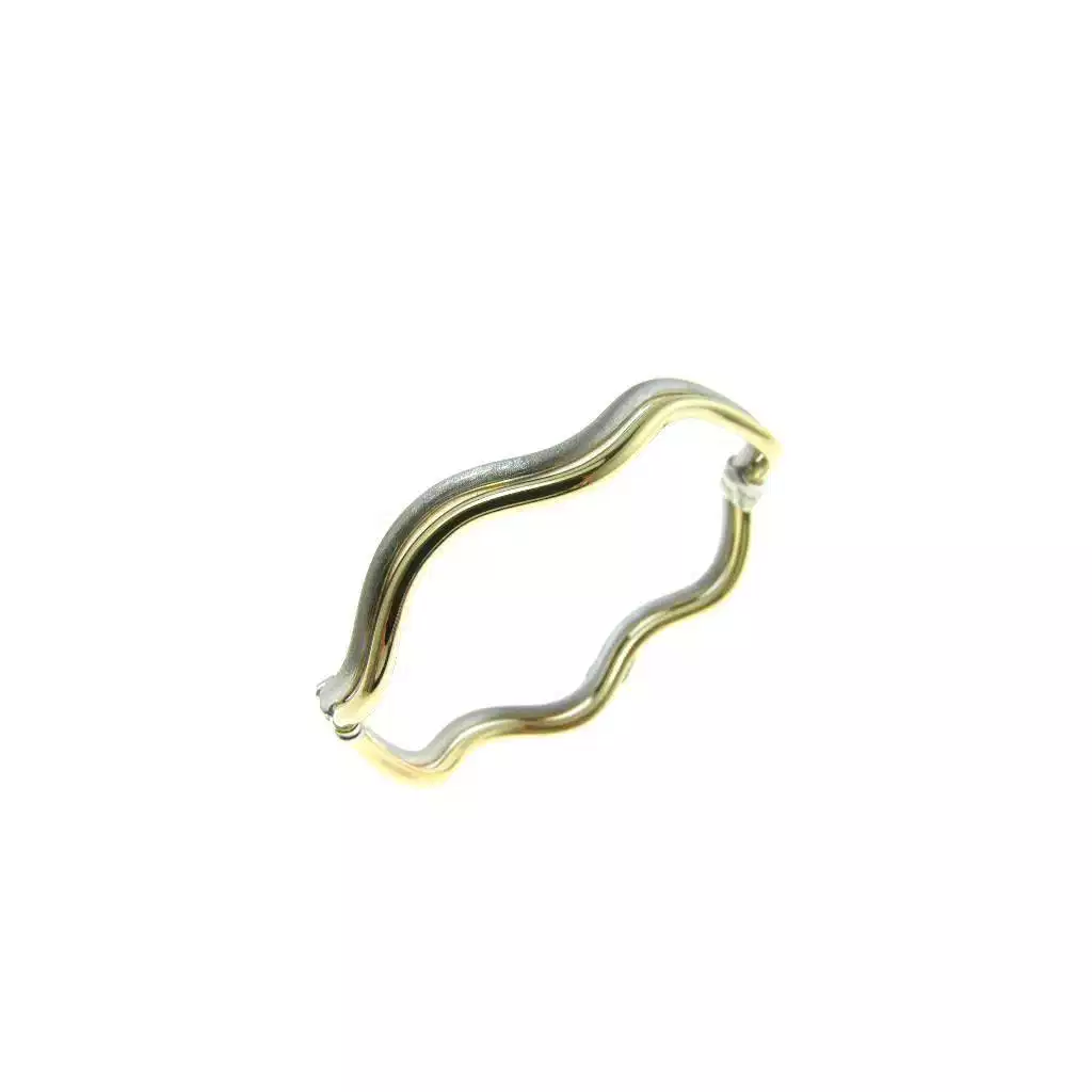 Bracciale Rigido Due Fili Satinati e Lucidi