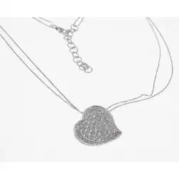 Diamond Heart double venetian Necklace
