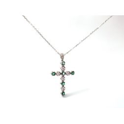 Cross with Diamonds and Emeralds