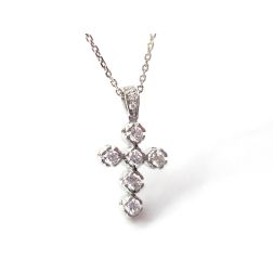 Ciondolo Croce 6 diamanti