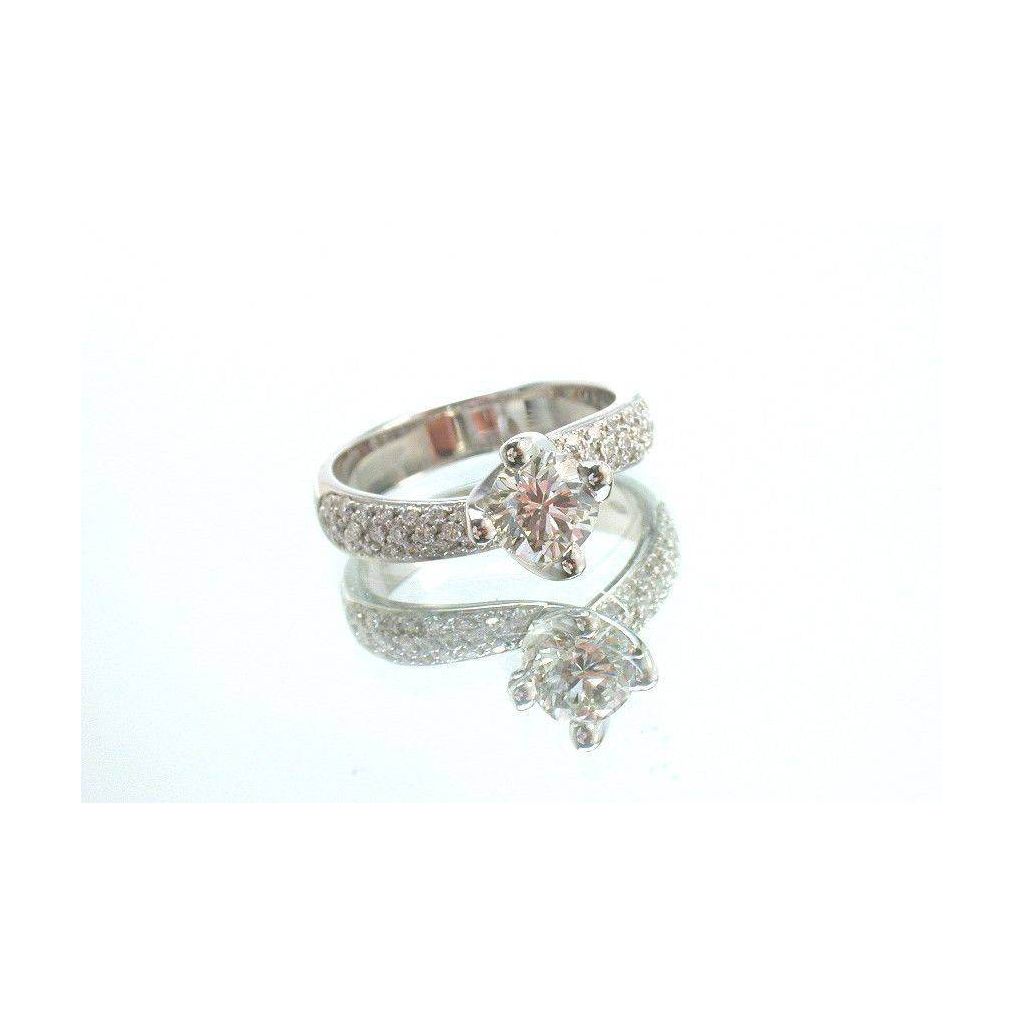 Anello Solitario 70 punti Contornato