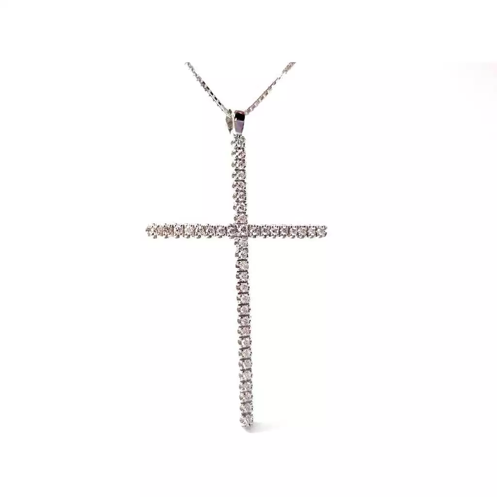 Croce Lunga con Diamanti