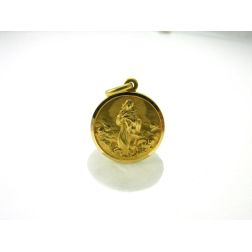 15mm Round Medal pendant with Madonna and Angels