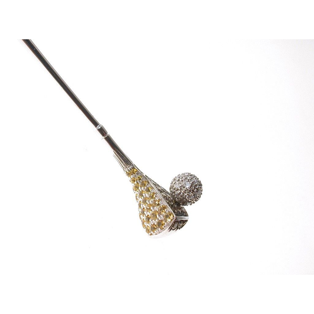 Golf Club Pendant with Necklace