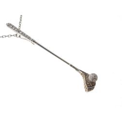 Golf Club Pendant with Necklace