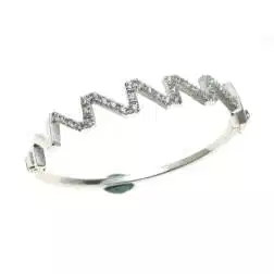 Bracciale Rigido a zig-zag con Zirconi