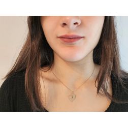 Ciondolo Piedini Oro Rosa Foto Indossata
