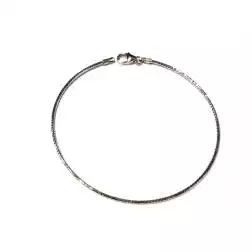 Bracciale semirigido sottile flessibile in oro bianco 1.30mm