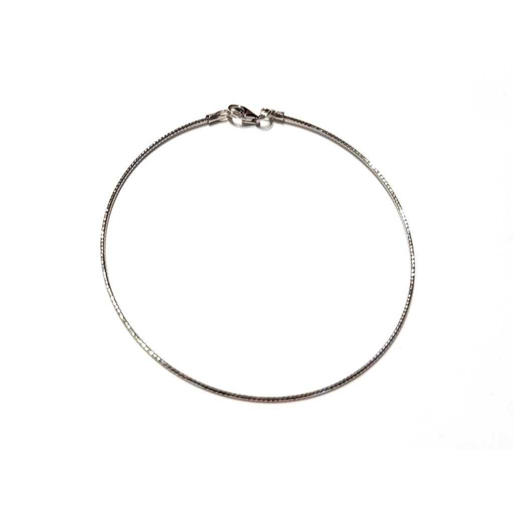 Bracciale semirigido sottile flessibile in oro bianco 0.90mm