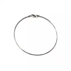Bracciale semirigido sottile flessibile in oro bianco 1mm