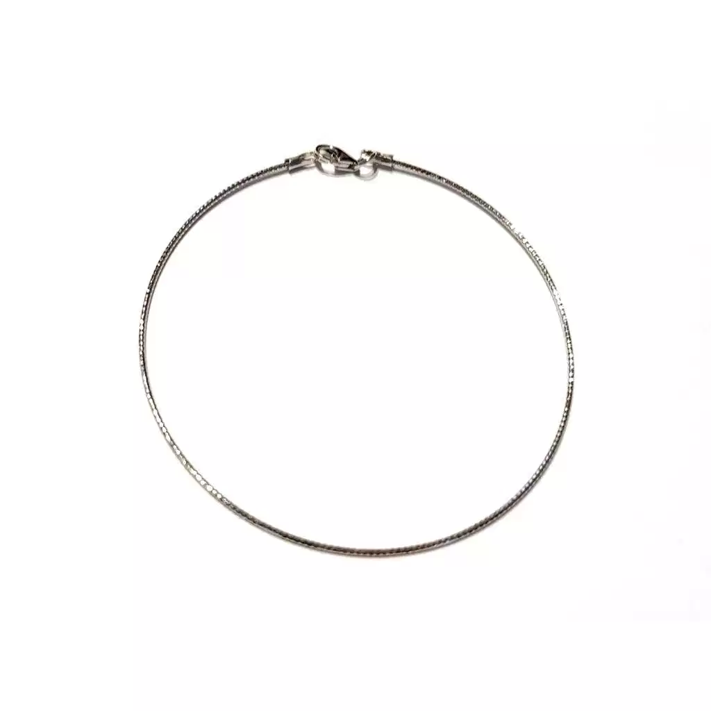 Bracciale semirigido sottile flessibile in oro bianco 1mm