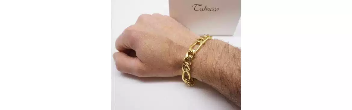 Bracciali Uomo in Oro 18kt (750) – Catena, Targa, Tennis e Caucciù
