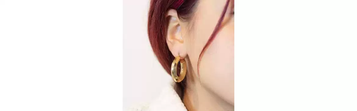 18kts gold Hoop Earrings