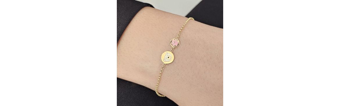 Children's bracelets in 18 kt gold